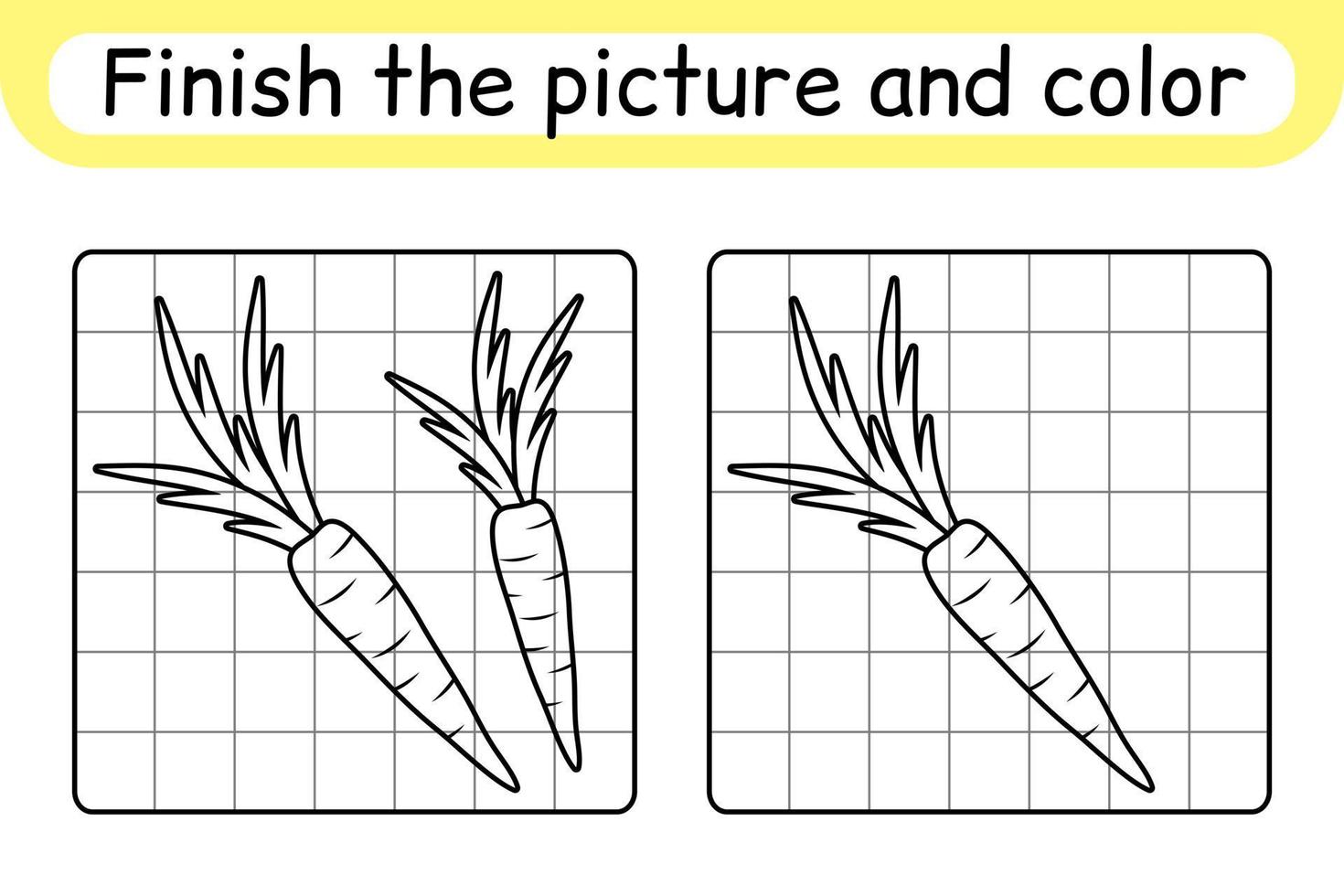 Copie e complete o jogo em branco de vetor de imagens, ilustração