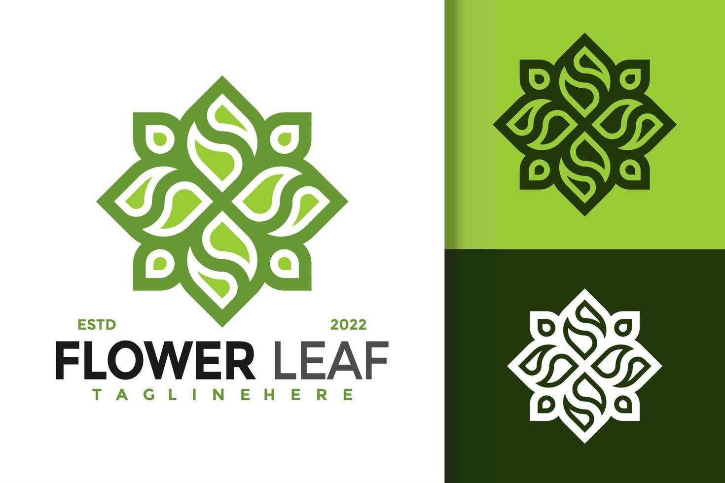 design de logotipo moderno de folha de flor de natureza, vetor de logotipos de identidade de marca, logotipo moderno, modelo de ilustração vetorial de designs de logotipo
