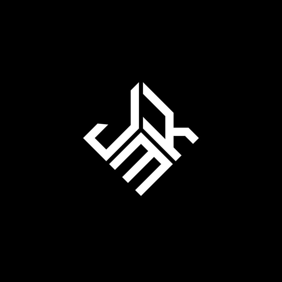 design de logotipo de carta jmk em fundo preto. conceito de logotipo de letra de iniciais criativas jmk. design de letra jmk. vetor