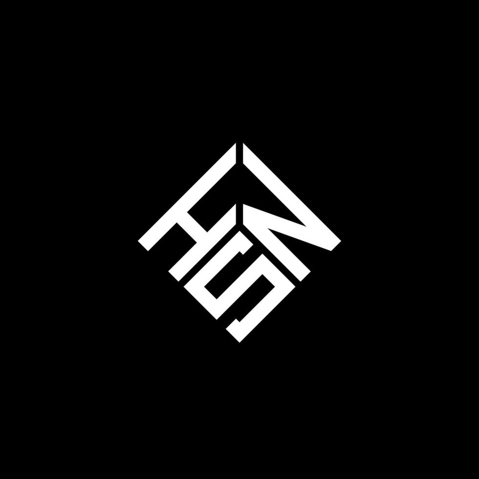 design de logotipo de carta hsn em fundo preto. conceito de logotipo de letra de iniciais criativas hsn. design de letra hsn. vetor