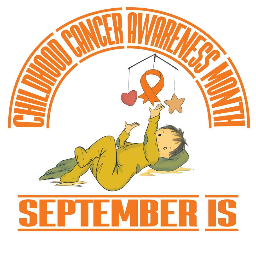 mês de conscientização do câncer infantil vetor