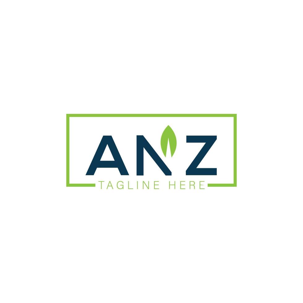 design de logotipo de carta anz em fundo branco. conceito de logotipo de letra de iniciais criativas anz. design de letra anz. vetor