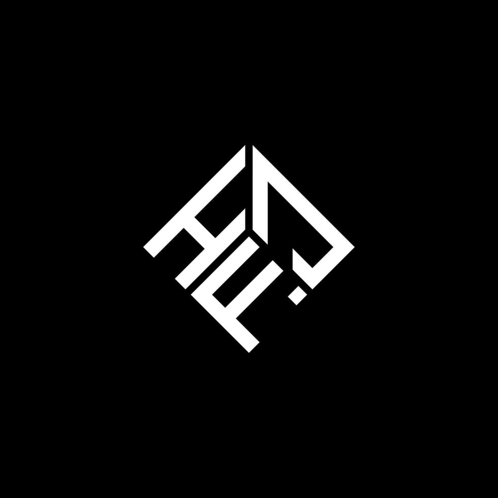 design de logotipo de carta hfj em fundo preto. conceito de logotipo de letra de iniciais criativas hfj. design de letra hfj. vetor