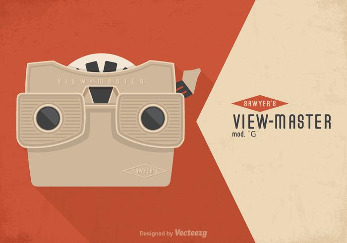 Cartaz livre do vetor do vintage Viewmaster