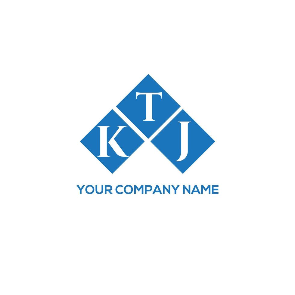 design de logotipo de letra ktj em fundo branco. conceito de logotipo de letra de iniciais criativas ktj. design de letra ktj. vetor