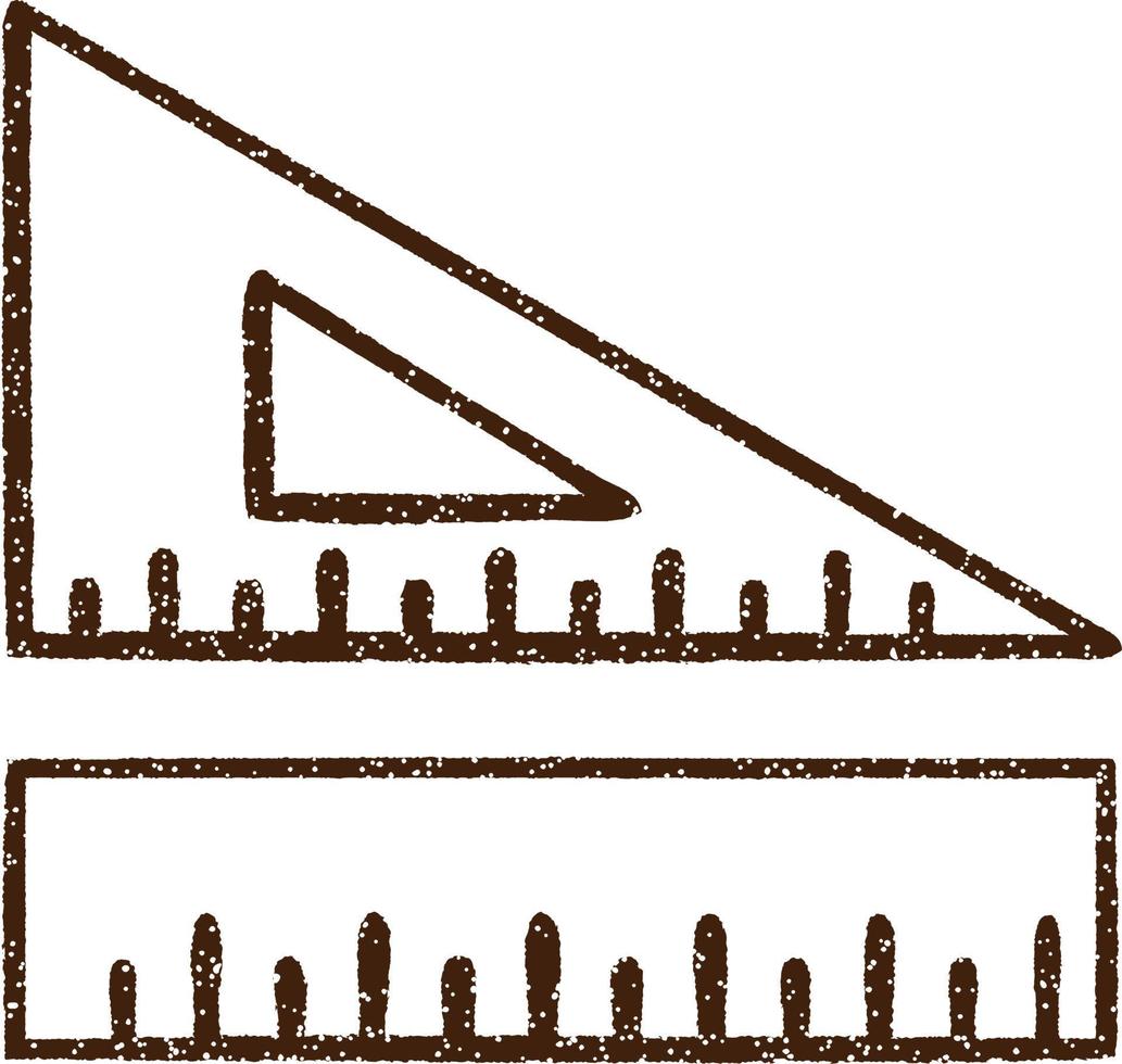 equipamento de matemática desenho a carvão vetor