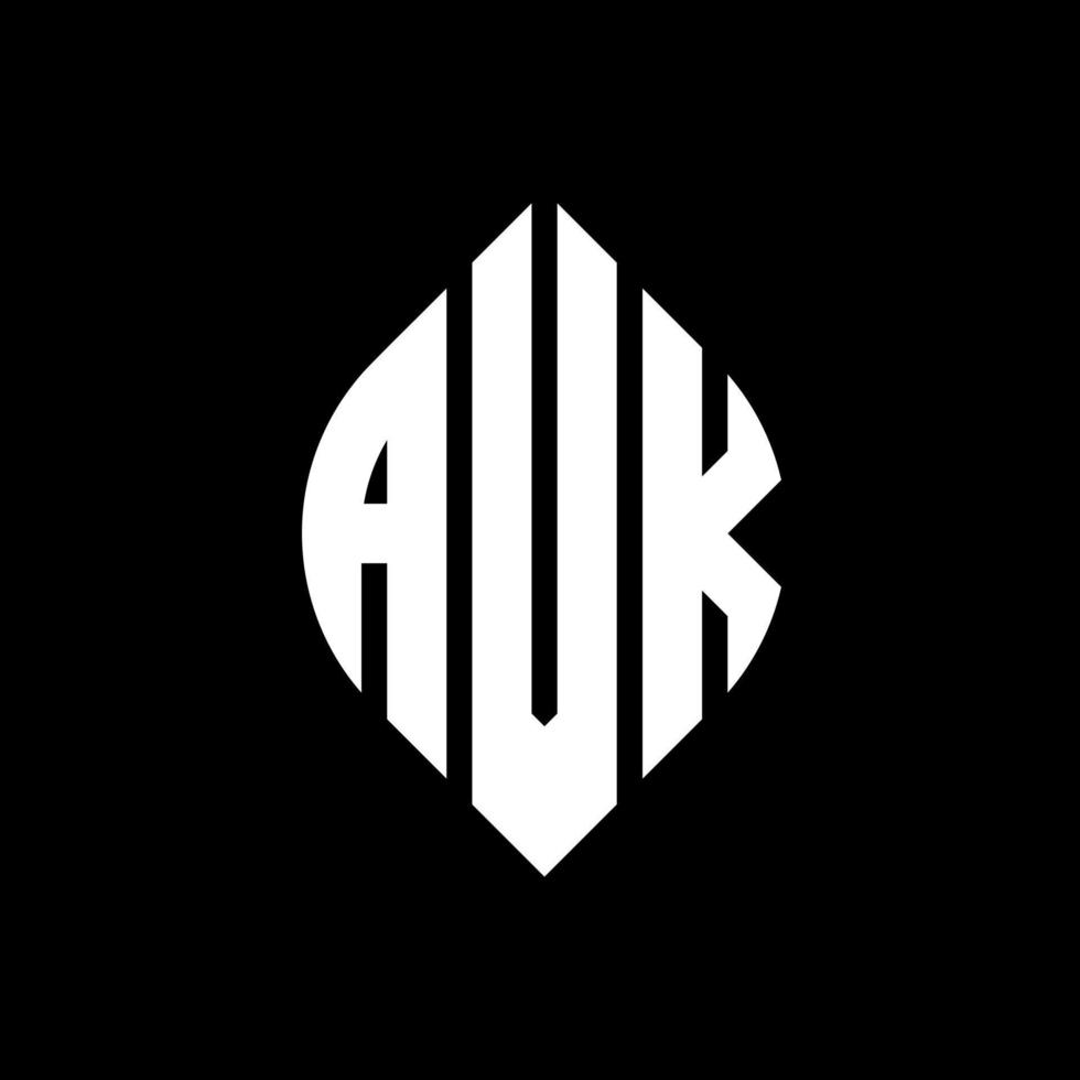 design de logotipo de carta de círculo avk com forma de círculo e elipse. letras de elipse avk com estilo tipográfico. as três iniciais formam um logotipo circular. avk círculo emblema abstrato monograma carta marca vetor. vetor