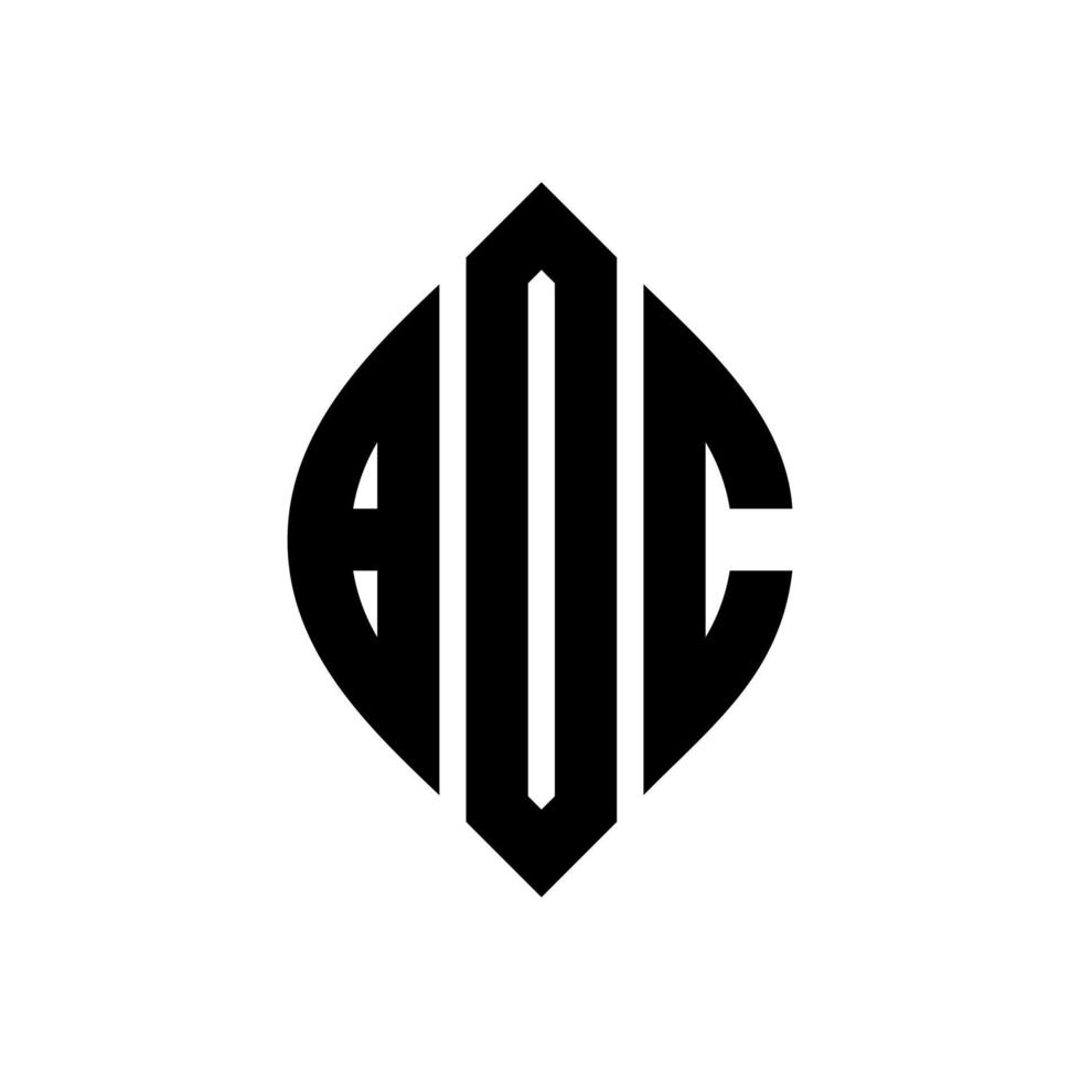 design de logotipo de letra de círculo bdc com forma de círculo e elipse. letras de elipse bdc com estilo tipográfico. as três iniciais formam um logotipo circular. bdc círculo emblema abstrato monograma carta marca vetor. vetor
