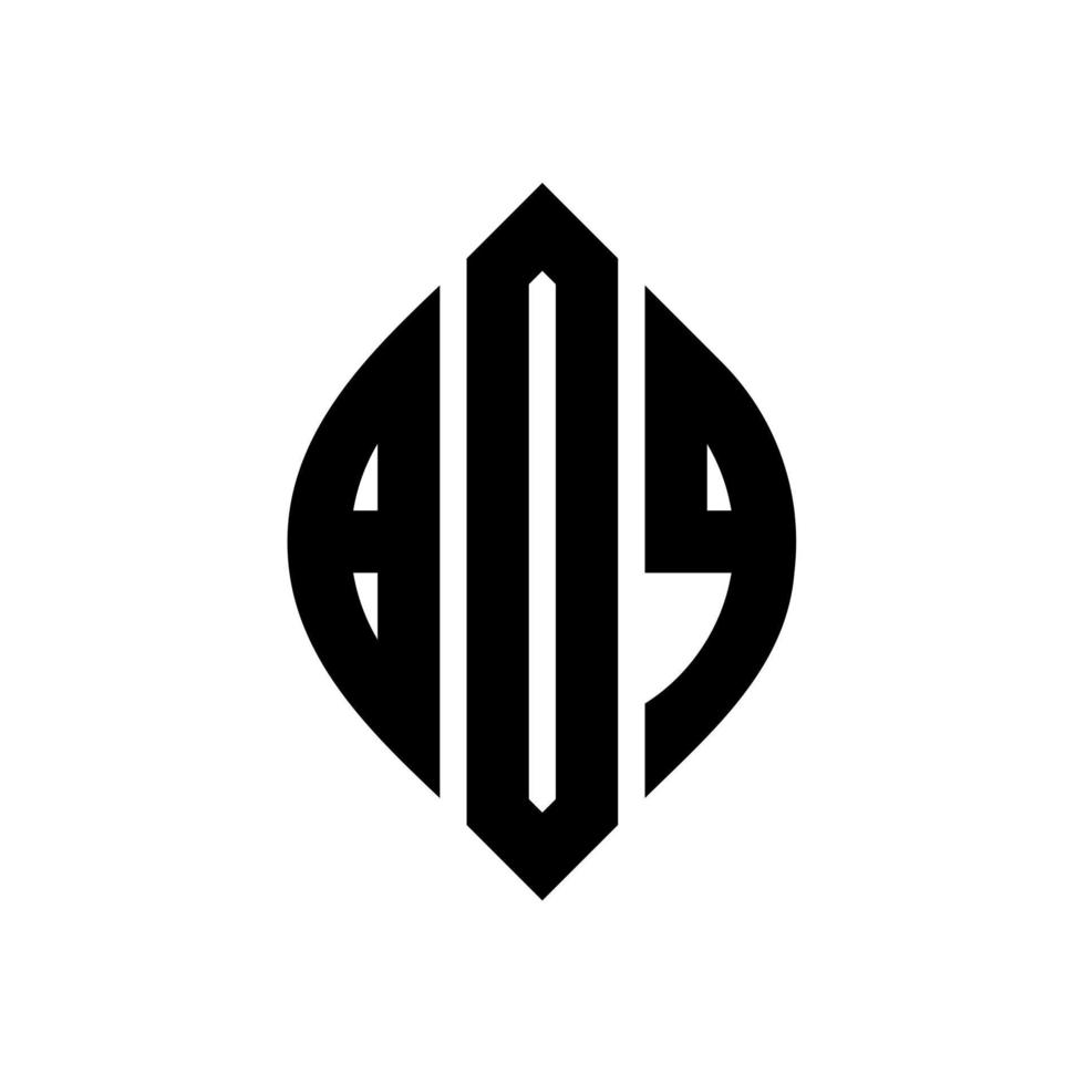 design de logotipo de letra de círculo bdq com forma de círculo e elipse. letras de elipse bdq com estilo tipográfico. as três iniciais formam um logotipo circular. bdq círculo emblema abstrato monograma carta marca vetor. vetor