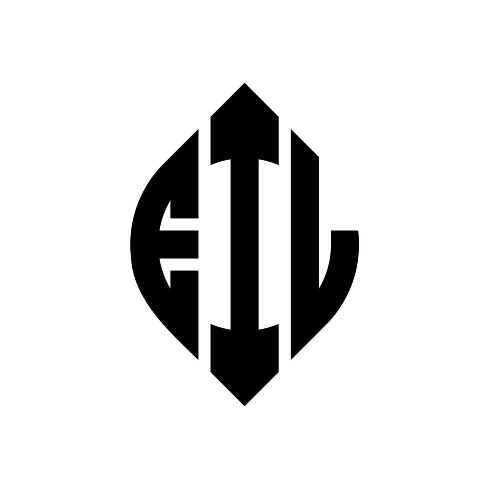 eil design de logotipo de carta de círculo com forma de círculo e elipse. eil elipse letras com estilo tipográfico. as três iniciais formam um logotipo circular. eil círculo emblema abstrato monograma carta marca vetor. vetor