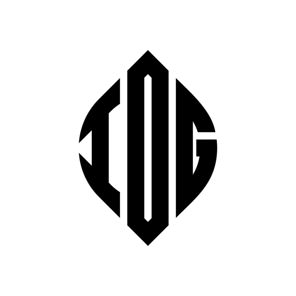 design de logotipo de letra de círculo idg com forma de círculo e elipse. letras de elipse idg com estilo tipográfico. as três iniciais formam um logotipo circular. idg círculo emblema abstrato monograma carta marca vetor. vetor