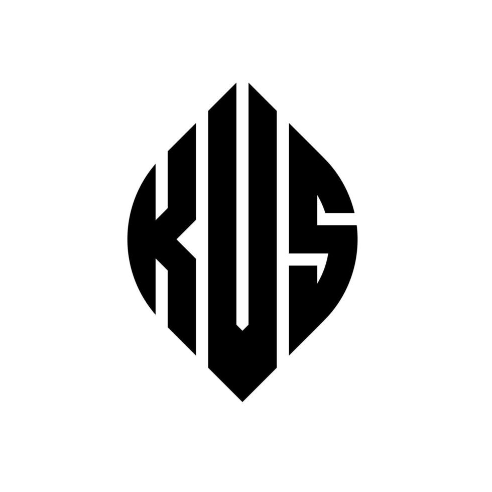 design de logotipo de carta de círculo kvs com forma de círculo e elipse. letras de elipse kvs com estilo tipográfico. as três iniciais formam um logotipo circular. kvs círculo emblema abstrato monograma letra marca vetor. vetor