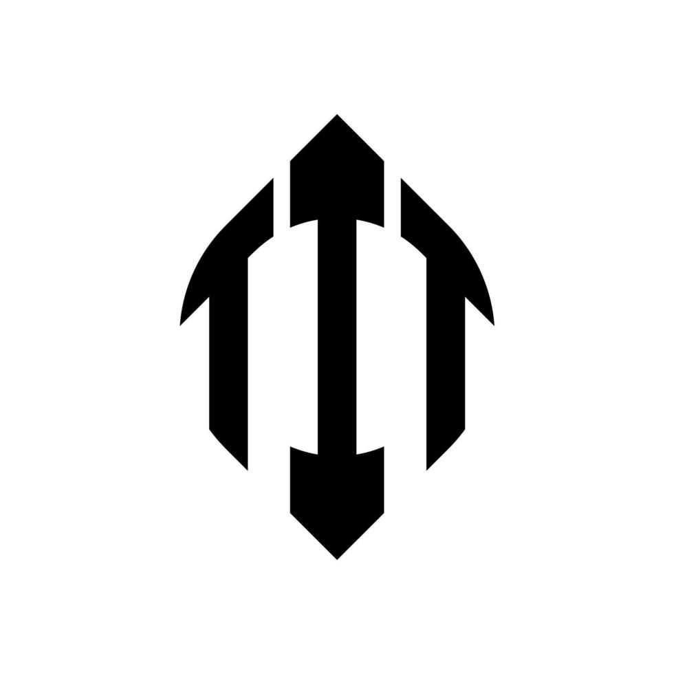 design de logotipo de carta de círculo de tit com forma de círculo e elipse. letras de elipse tit com estilo tipográfico. as três iniciais formam um logotipo circular. tit círculo emblema abstrato monograma carta marca vetor. vetor