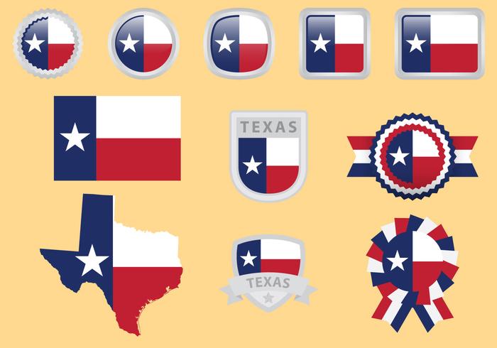 Vetores da bandeira do Texas