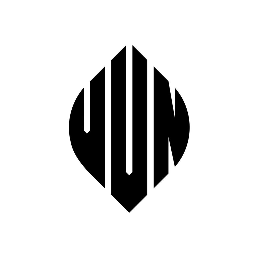 design de logotipo de carta de círculo vvn com forma de círculo e elipse. letras de elipse vvn com estilo tipográfico. as três iniciais formam um logotipo circular. vvn círculo emblema abstrato monograma carta marca vetor. vetor