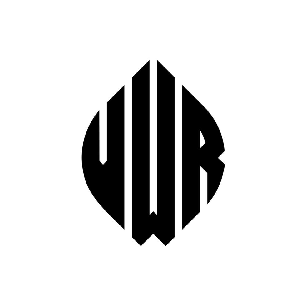 design de logotipo de letra de círculo vwr com forma de círculo e elipse. letras de elipse vwr com estilo tipográfico. as três iniciais formam um logotipo circular. vwr círculo emblema abstrato monograma letra marca vetor. vetor