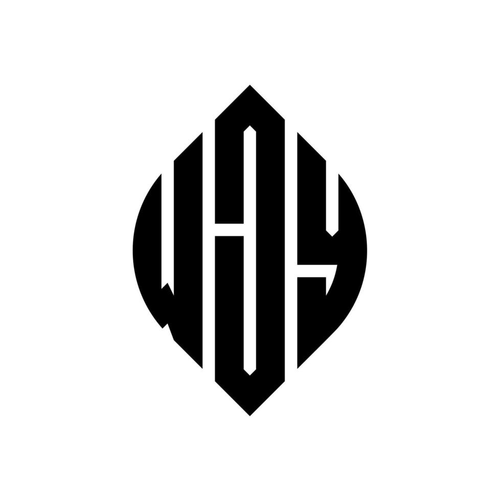 design de logotipo de carta de círculo wjy com forma de círculo e elipse. letras de elipse wjy com estilo tipográfico. as três iniciais formam um logotipo circular. wjy círculo emblema abstrato monograma carta marca vetor. vetor