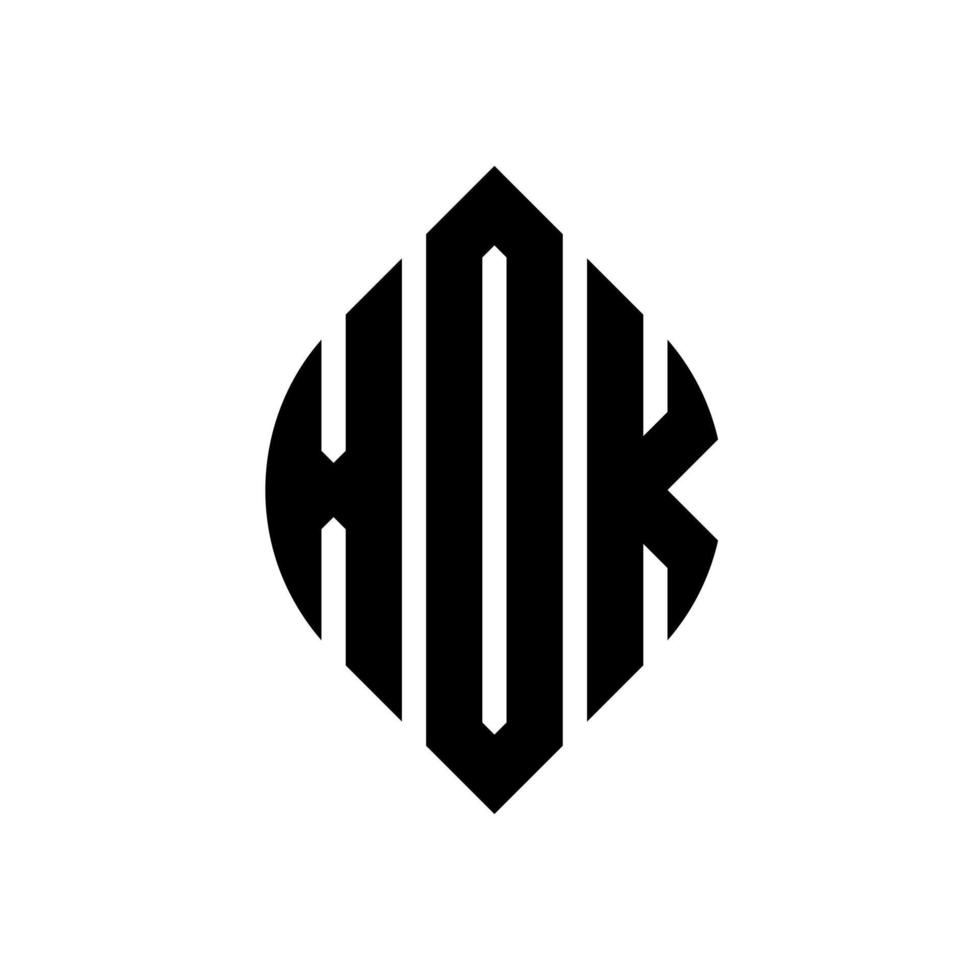 design de logotipo de letra de círculo xdk com forma de círculo e elipse. letras de elipse xdk com estilo tipográfico. as três iniciais formam um logotipo circular. xdk círculo emblema abstrato monograma carta marca vetor. vetor