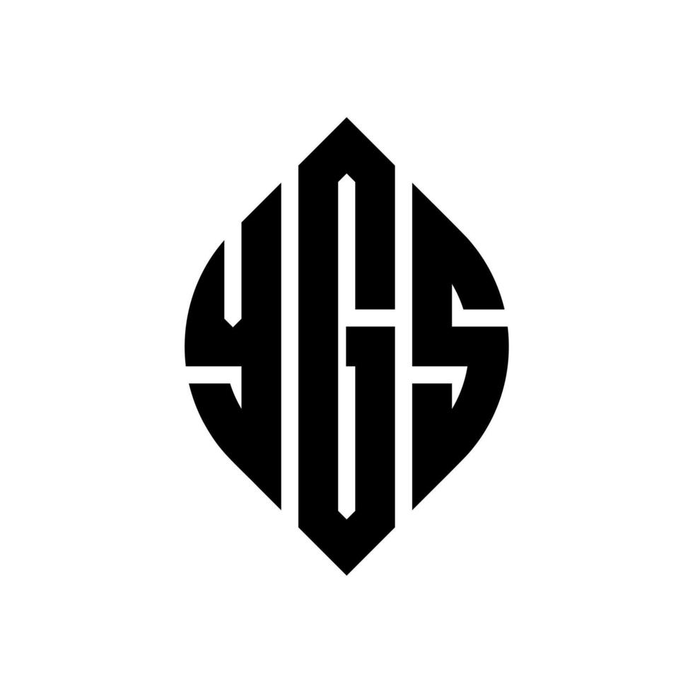 ygs design de logotipo de carta de círculo com forma de círculo e elipse. letras de elipse ygs com estilo tipográfico. as três iniciais formam um logotipo circular. ygs círculo emblema abstrato monograma carta marca vetor. vetor