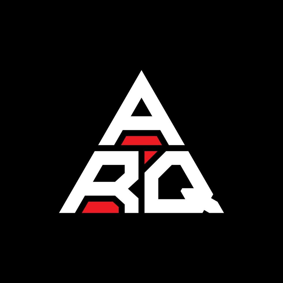 design de logotipo de letra de triângulo arq com forma de triângulo. monograma de design de logotipo de triângulo arq. modelo de logotipo de vetor de triângulo arq com cor vermelha. logotipo triangular arq logotipo simples, elegante e luxuoso.