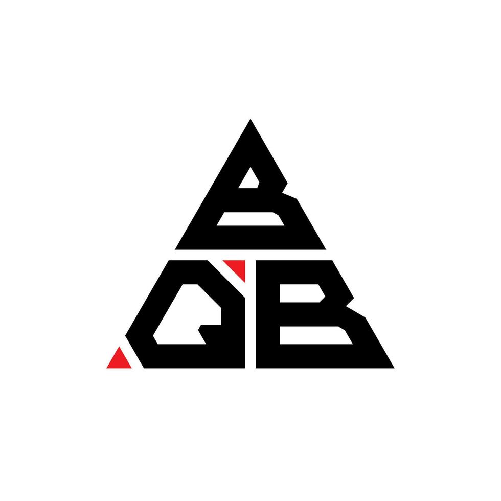 design de logotipo de letra de triângulo bqb com forma de triângulo. monograma de design de logotipo de triângulo bqb. modelo de logotipo de vetor de triângulo bqb com cor vermelha. logotipo triangular bqb logotipo simples, elegante e luxuoso.