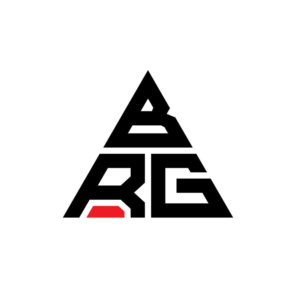design de logotipo de letra triângulo brg com forma de triângulo. monograma de design de logotipo de triângulo brg. modelo de logotipo de vetor triângulo brg com cor vermelha. brg logotipo triangular logotipo simples, elegante e luxuoso.