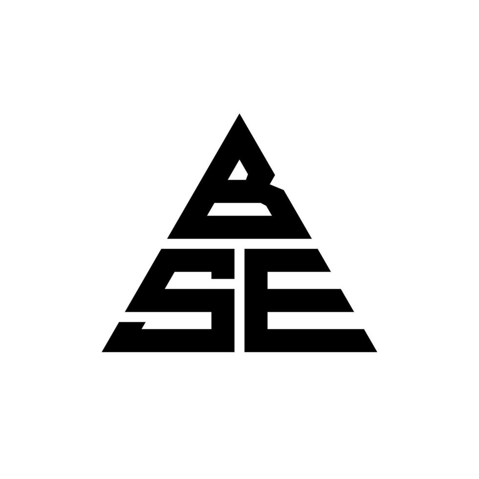 design de logotipo de letra de triângulo bse com forma de triângulo. monograma de design de logotipo de triângulo bse. modelo de logotipo de vetor de triângulo bse com cor vermelha. logotipo triangular bse logotipo simples, elegante e luxuoso.