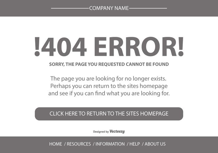 Modelo de página de erro 404 vetor