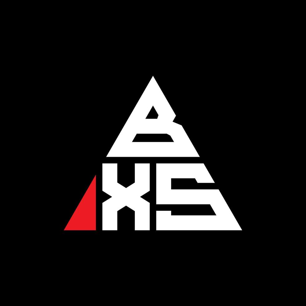 design de logotipo de letra triângulo bxs com forma de triângulo. monograma de design de logotipo de triângulo bxs. modelo de logotipo de vetor de triângulo bxs com cor vermelha. logotipo triangular bxs logotipo simples, elegante e luxuoso.
