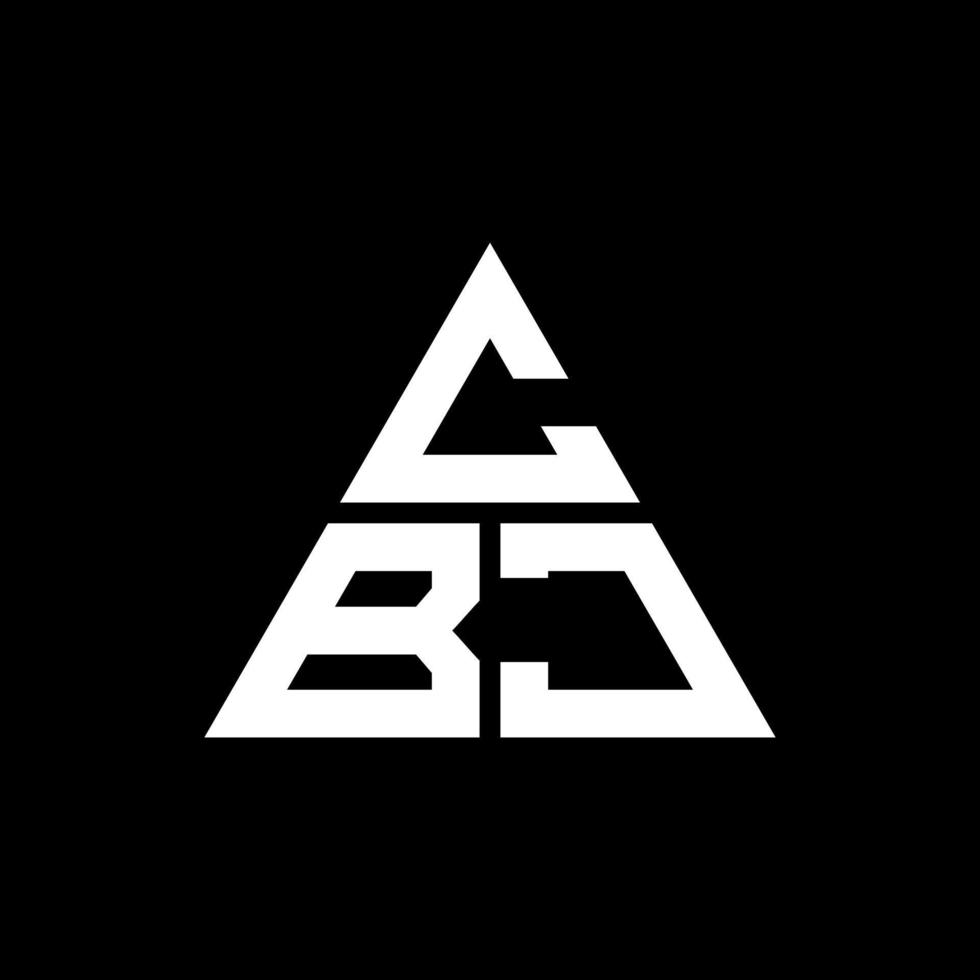design de logotipo de letra triângulo cbj com forma de triângulo. monograma de design de logotipo de triângulo cbj. modelo de logotipo de vetor de triângulo cbj com cor vermelha. logotipo triangular cbj logotipo simples, elegante e luxuoso.