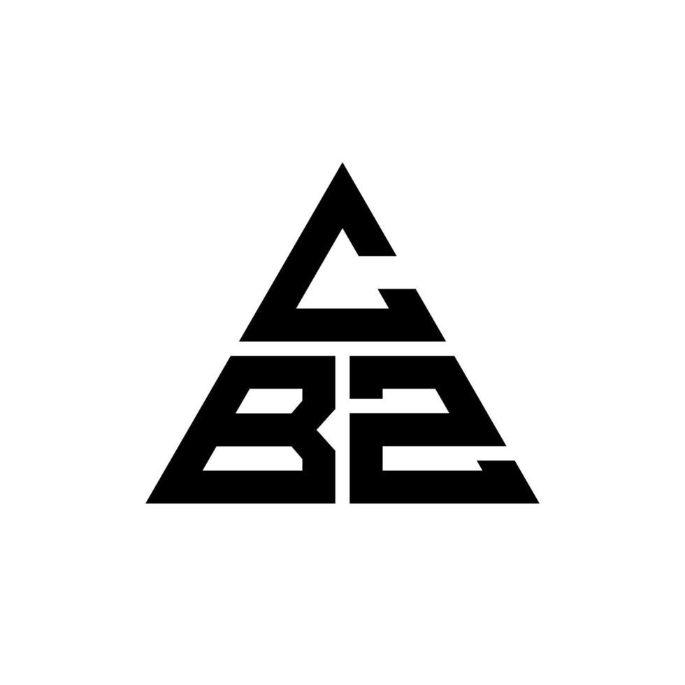 design de logotipo de letra triângulo cbz com forma de triângulo. monograma de design de logotipo de triângulo cbz. modelo de logotipo de vetor de triângulo cbz com cor vermelha. logotipo triangular cbz logotipo simples, elegante e luxuoso.