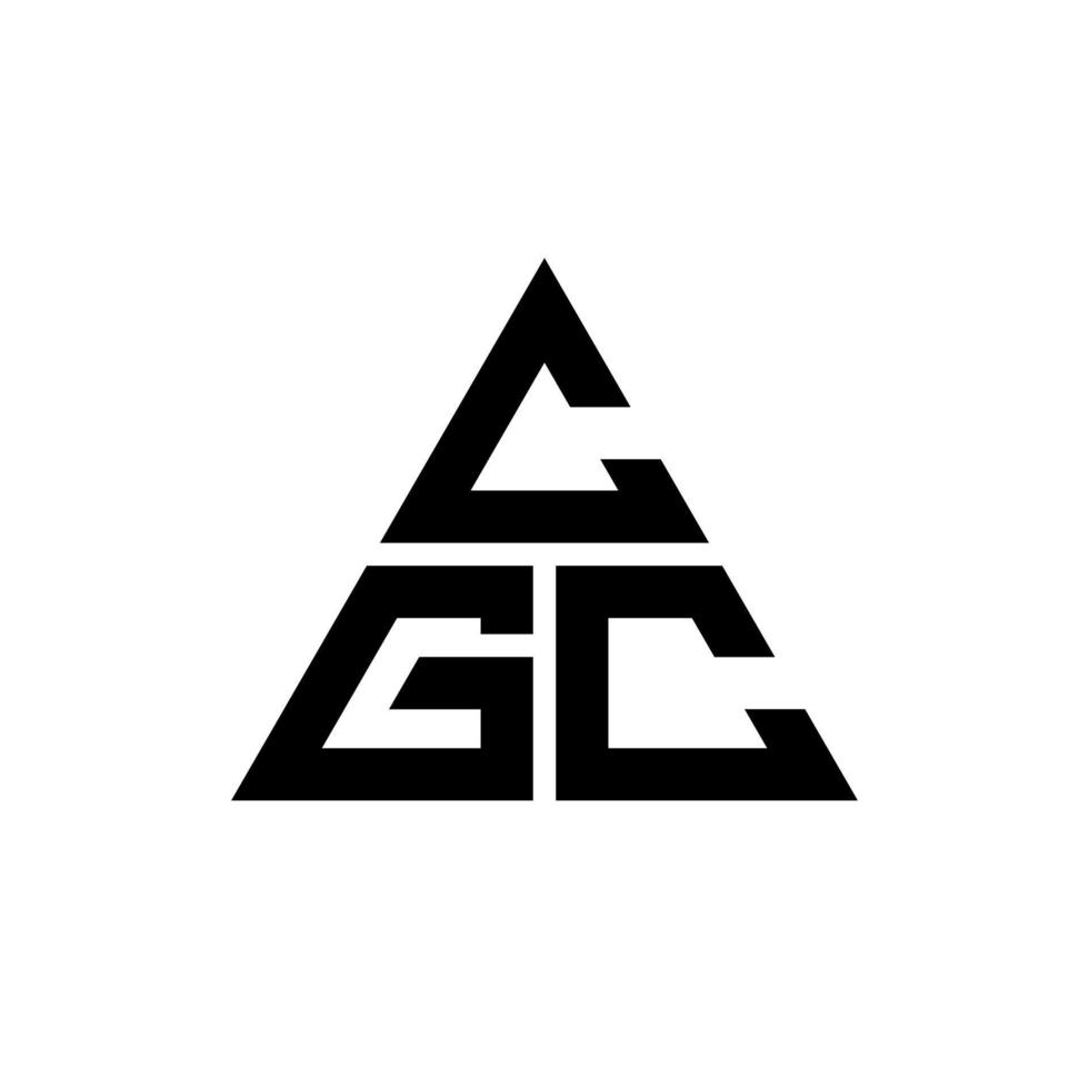 design de logotipo de letra triângulo cgc com forma de triângulo. monograma de design de logotipo de triângulo cgc. modelo de logotipo de vetor de triângulo cgc com cor vermelha. logotipo triangular cgc logotipo simples, elegante e luxuoso.