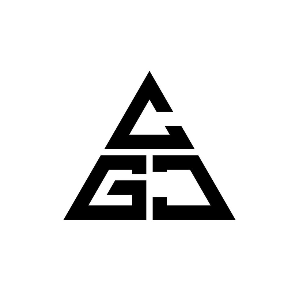 design de logotipo de letra triângulo cgj com forma de triângulo. monograma de design de logotipo de triângulo cgj. modelo de logotipo de vetor de triângulo cgj com cor vermelha. logotipo triangular cgj logotipo simples, elegante e luxuoso.