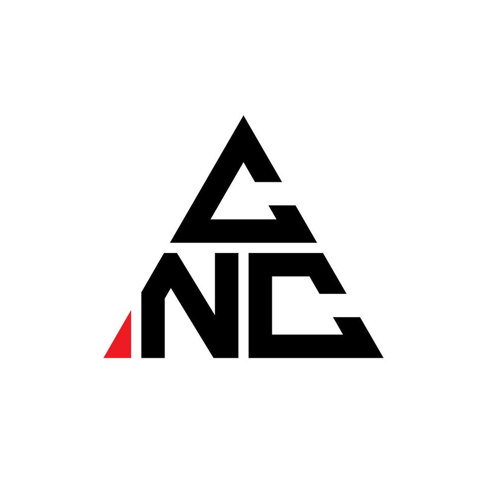 design de logotipo de letra triângulo cnc com forma de triângulo. monograma de design de logotipo de triângulo cnc. modelo de logotipo de vetor de triângulo cnc com cor vermelha. logotipo triangular cnc logotipo simples, elegante e luxuoso.
