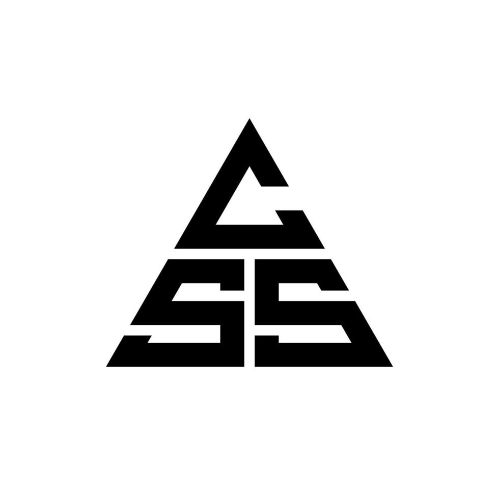 design de logotipo de letra de triângulo css com forma de triângulo. monograma de design de logotipo de triângulo css. modelo de logotipo de vetor de triângulo css com cor vermelha. logotipo triangular css logotipo simples, elegante e luxuoso.