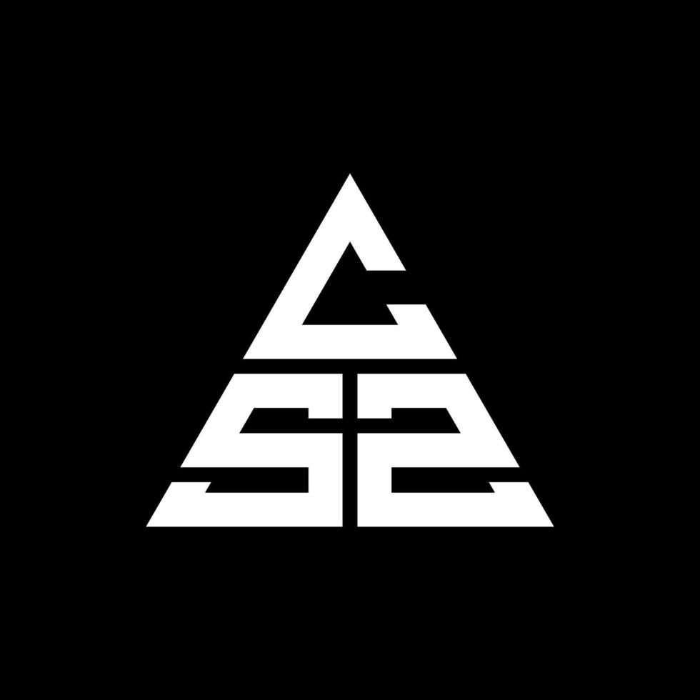 design de logotipo de letra de triângulo csz com forma de triângulo. monograma de design de logotipo de triângulo csz. modelo de logotipo de vetor de triângulo csz com cor vermelha. logotipo triangular csz logotipo simples, elegante e luxuoso.