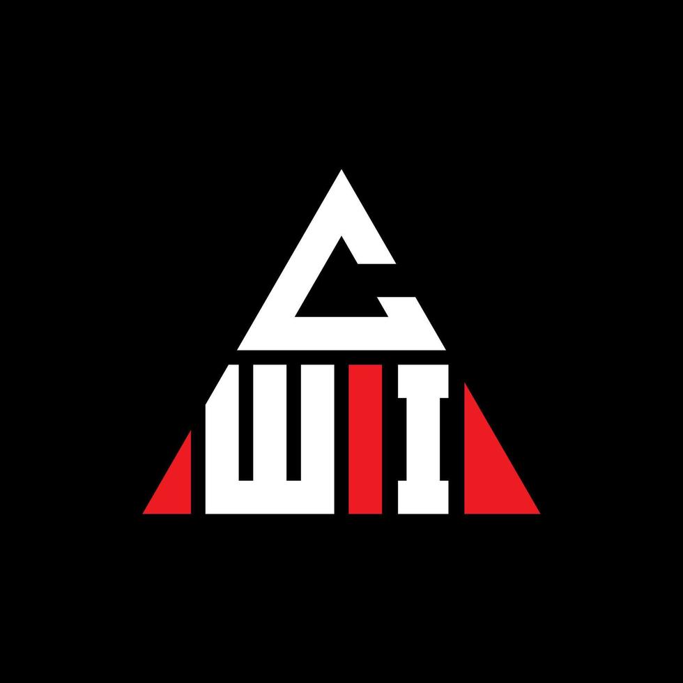 design de logotipo de letra de triângulo cwi com forma de triângulo. monograma de design de logotipo de triângulo cwi. modelo de logotipo de vetor de triângulo cwi com cor vermelha. logotipo triangular cwi logotipo simples, elegante e luxuoso.