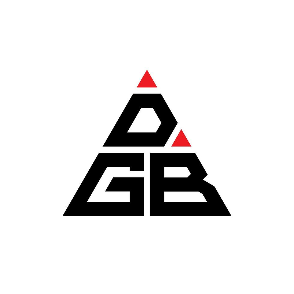 design de logotipo de letra triângulo dgb com forma de triângulo. monograma de design de logotipo de triângulo dgb. modelo de logotipo de vetor dgb triângulo com cor vermelha. logotipo triangular dgb logotipo simples, elegante e luxuoso.