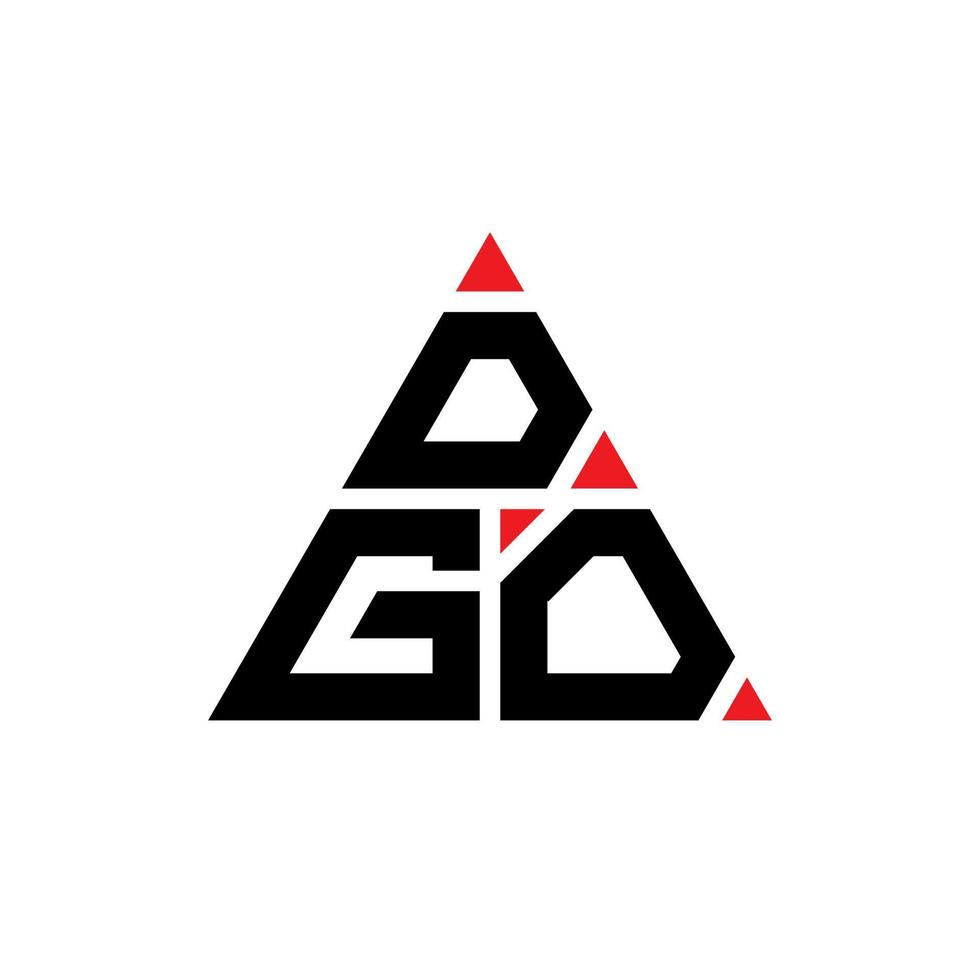 design de logotipo de letra triângulo dgo com forma de triângulo. monograma de design de logotipo de triângulo dgo. modelo de logotipo de vetor dgo triângulo com cor vermelha. logotipo triangular dgo logotipo simples, elegante e luxuoso.