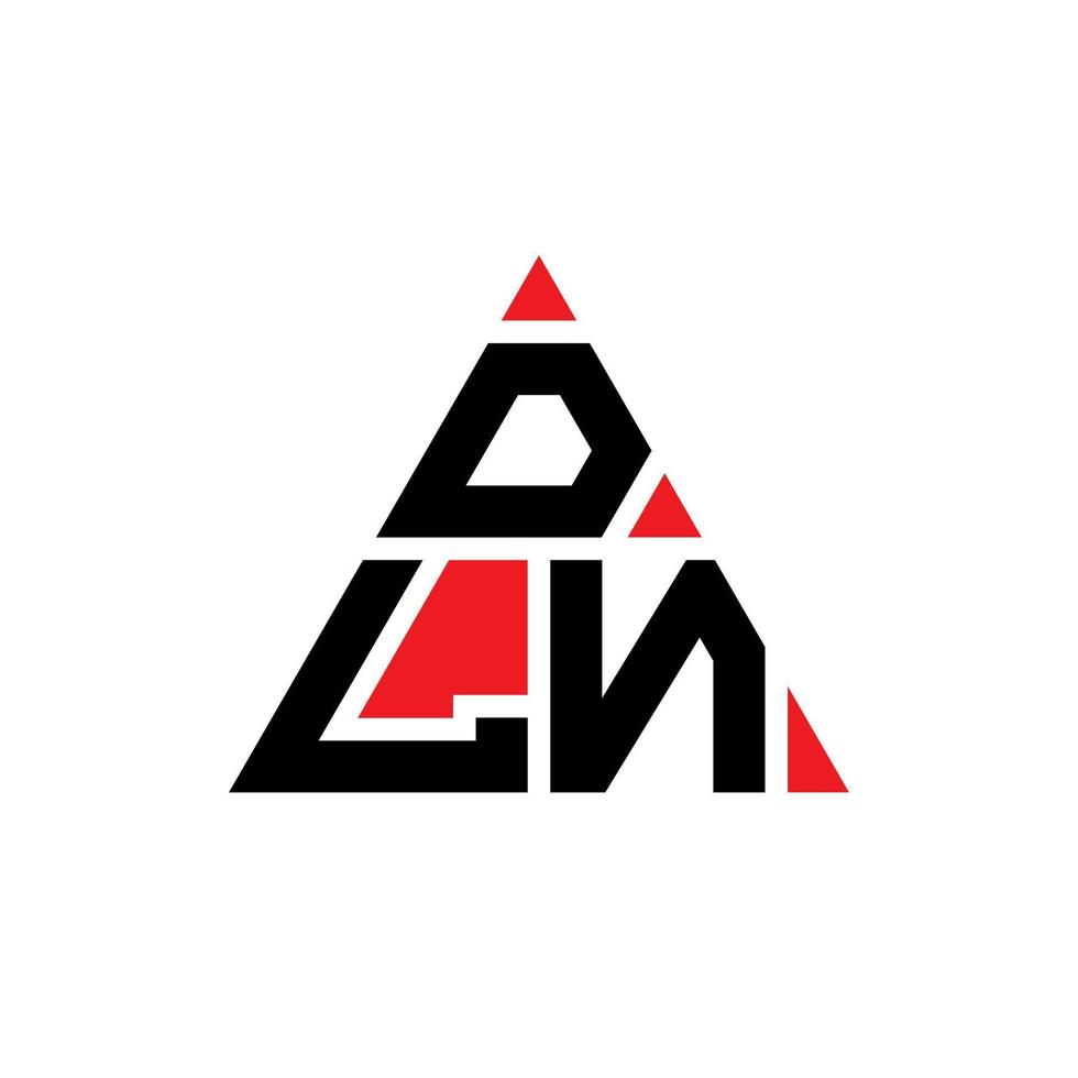 design de logotipo de letra triângulo dln com forma de triângulo. dln triângulo logotipo design monograma. modelo de logotipo de vetor dln triângulo com cor vermelha. dln logotipo triangular simples, elegante e luxuoso.