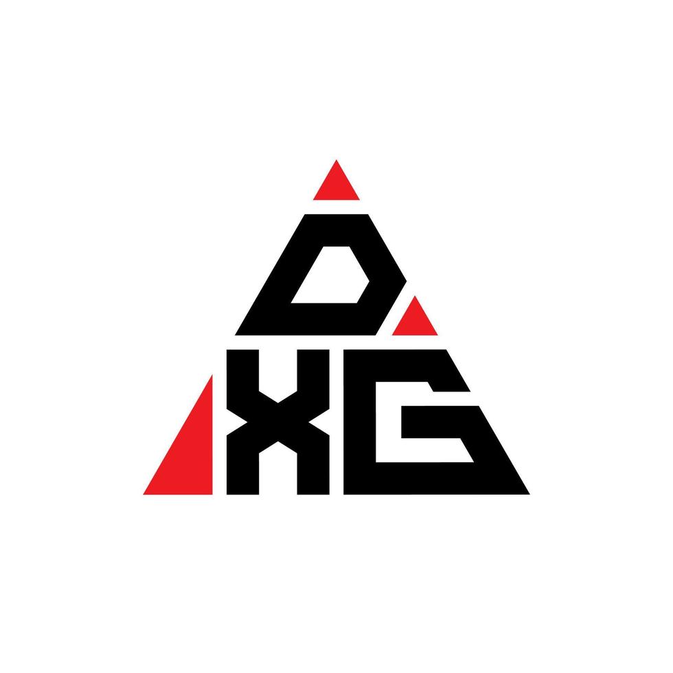 design de logotipo de letra triângulo dxg com forma de triângulo. monograma de design de logotipo de triângulo dxg. modelo de logotipo de vetor dxg triângulo com cor vermelha. logotipo triangular dxg logotipo simples, elegante e luxuoso.