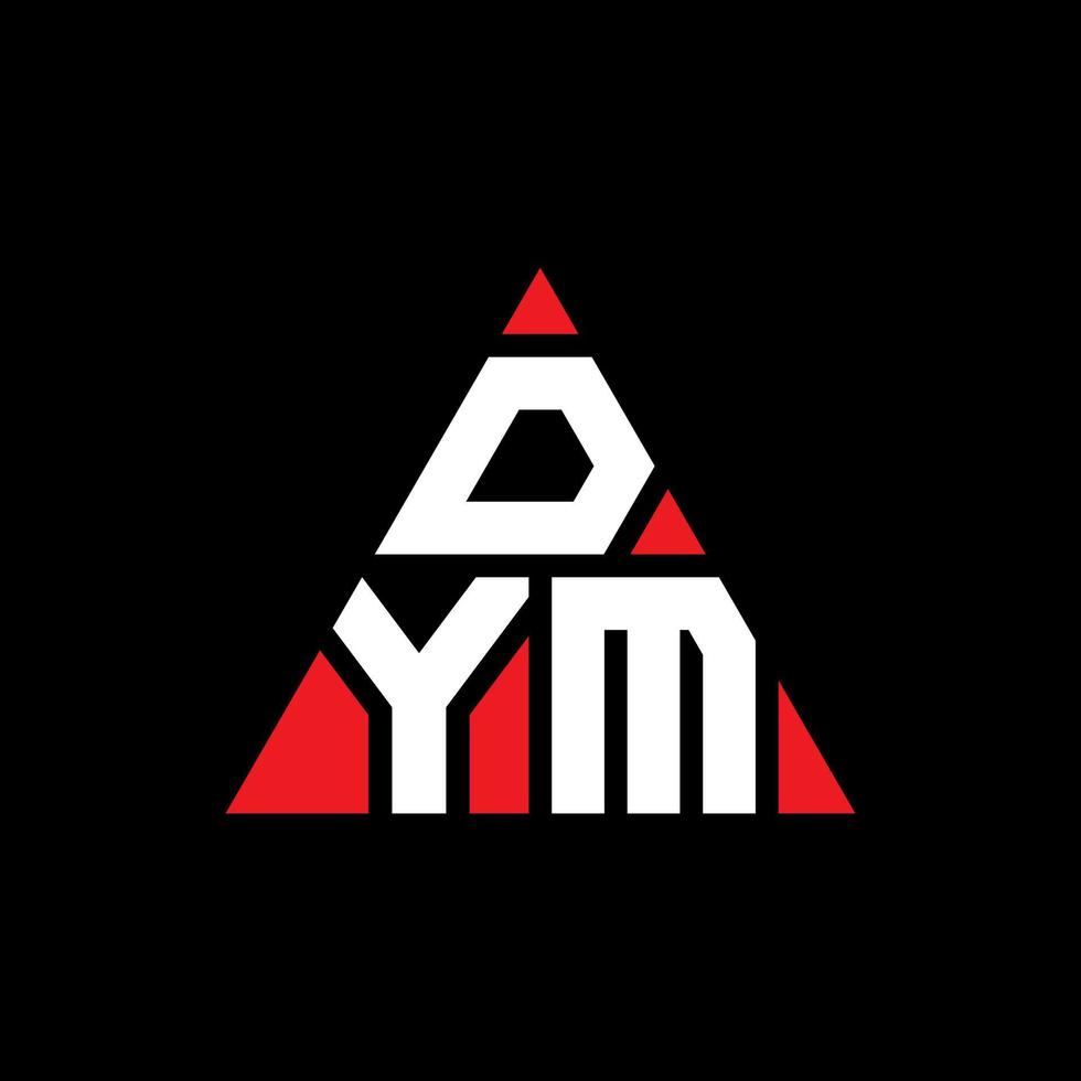 design de logotipo de letra triângulo dym com forma de triângulo. monograma de design de logotipo de triângulo dym. modelo de logotipo de vetor dym triângulo com cor vermelha. logotipo triangular dym logotipo simples, elegante e luxuoso.