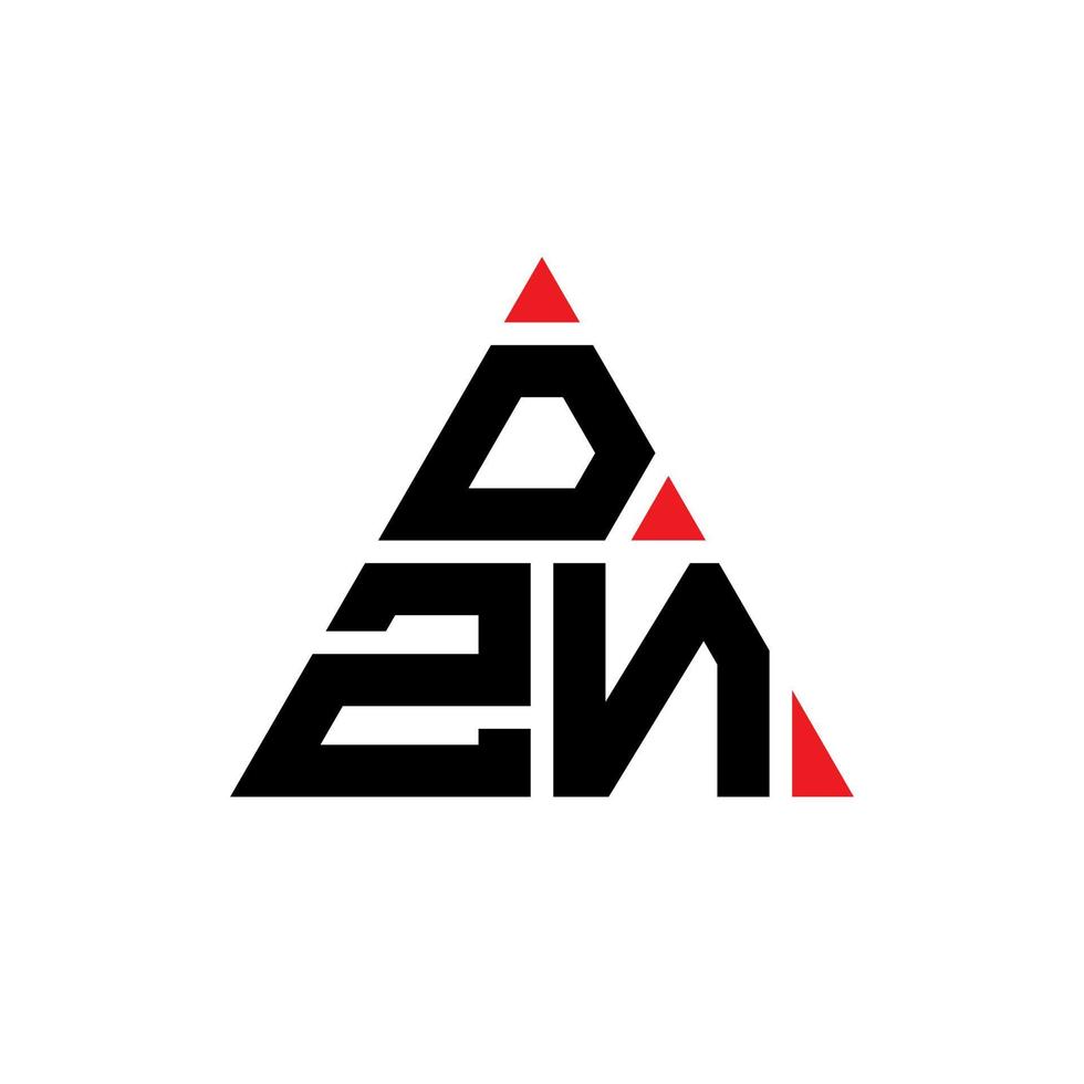 design de logotipo de letra triângulo dzn com forma de triângulo. monograma de design de logotipo de triângulo dzn. modelo de logotipo de vetor dzn triângulo com cor vermelha. logotipo triangular dzn logotipo simples, elegante e luxuoso.