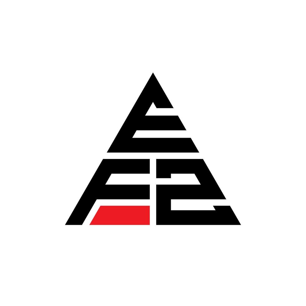 design de logotipo de letra triângulo efz com forma de triângulo. monograma de design de logotipo de triângulo efz. modelo de logotipo de vetor de triângulo efz com cor vermelha. logotipo triangular efz logotipo simples, elegante e luxuoso.