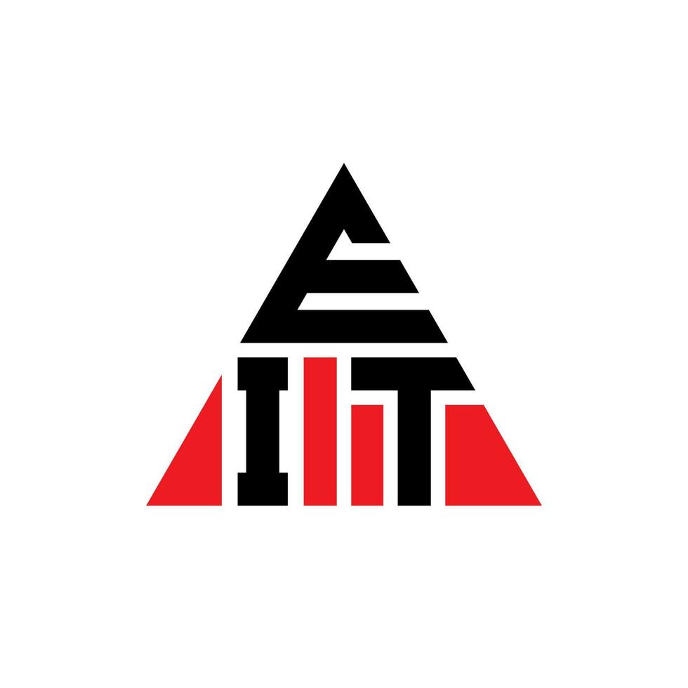 eit design de logotipo de letra de triângulo com forma de triângulo. monograma de design de logotipo de triângulo eit. eit modelo de logotipo de vetor triângulo com cor vermelha. eit logotipo triangular logotipo simples, elegante e luxuoso.
