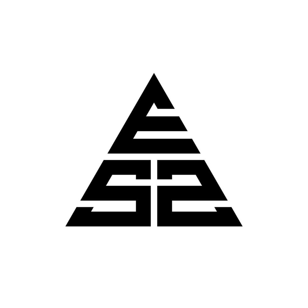 design de logotipo de letra triângulo esz com forma de triângulo. monograma de design de logotipo de triângulo esz. modelo de logotipo de vetor de triângulo esz com cor vermelha. esz logotipo triangular logotipo simples, elegante e luxuoso.