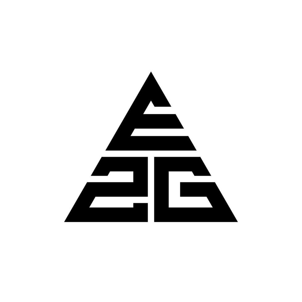 design de logotipo de letra de triângulo ezg com forma de triângulo. monograma de design de logotipo de triângulo ezg. modelo de logotipo de vetor de triângulo ezg com cor vermelha. logotipo triangular ezg logotipo simples, elegante e luxuoso.