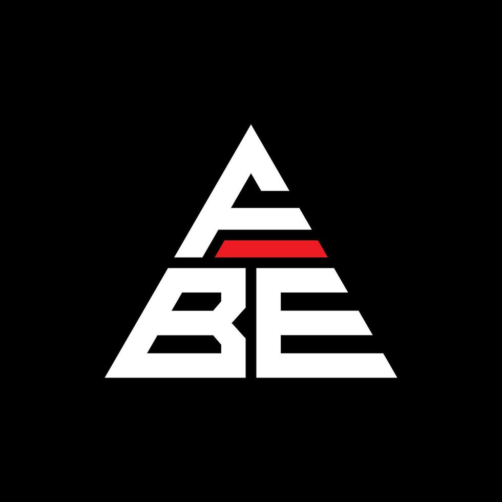 design de logotipo de letra triângulo fbe com forma de triângulo. monograma de design de logotipo de triângulo fbe. modelo de logotipo de vetor triângulo fbe com cor vermelha. fbe logotipo triangular logotipo simples, elegante e luxuoso.