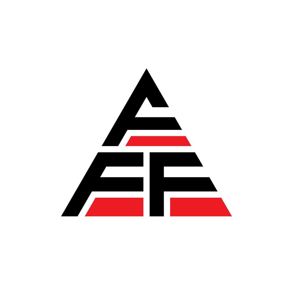 fff design de logotipo de letra triângulo com forma de triângulo. fff monograma de design de logotipo de triângulo. fff modelo de logotipo de vetor triângulo com cor vermelha. fff logotipo triangular logotipo simples, elegante e luxuoso.