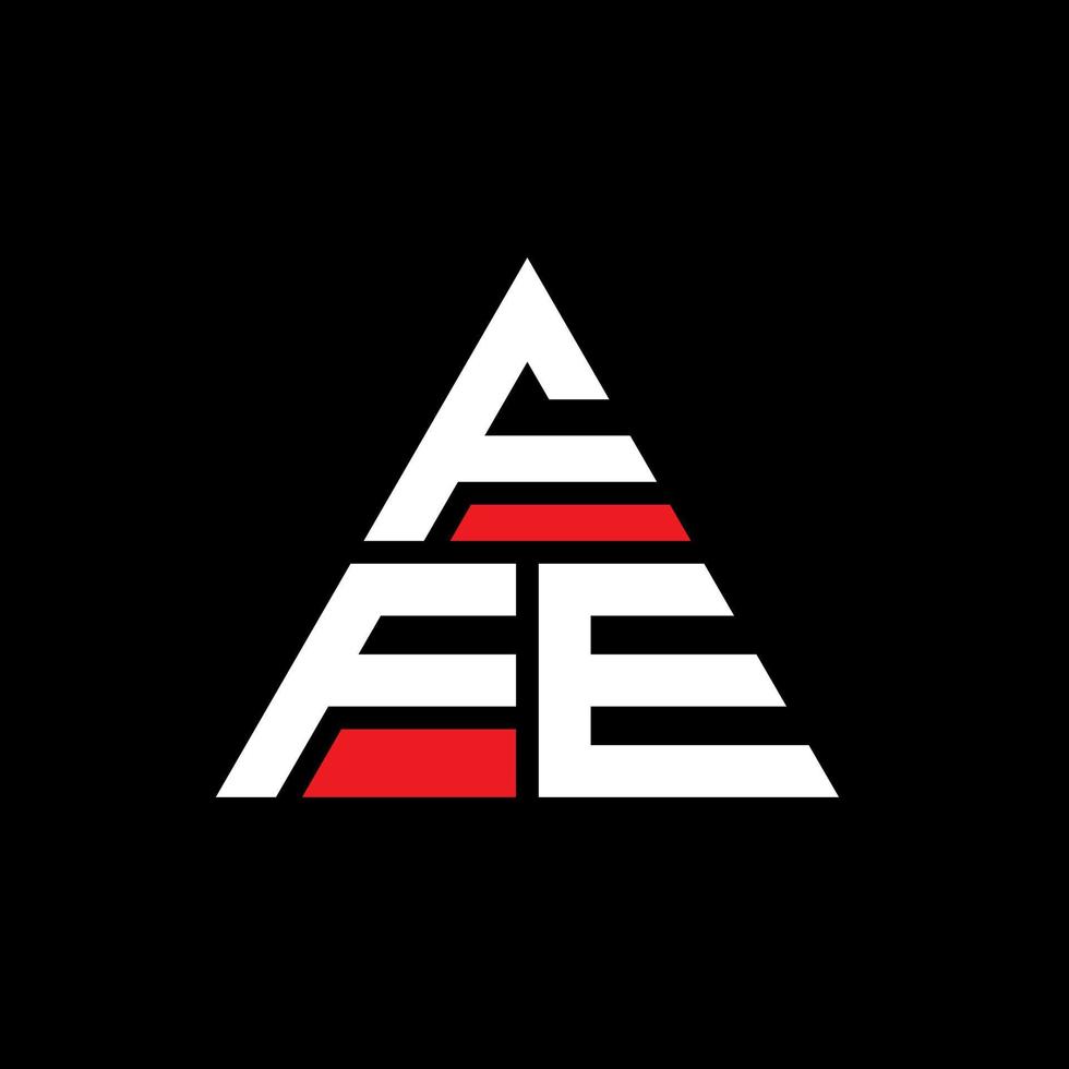 design de logotipo de letra triângulo ffe com forma de triângulo. monograma de design de logotipo de triângulo ffe. modelo de logotipo de vetor triângulo ffe com cor vermelha. ffe logotipo triangular logotipo simples, elegante e luxuoso.